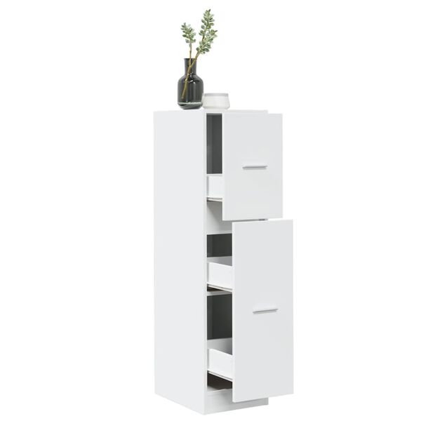 vidaXL Apothecary Cabinet White Engineered wood 11.8 x 16.1 x 46.5 in