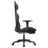 vidaXL Gaming Chair Black and Grey Faux Leather, Metal, Plywood, Foam