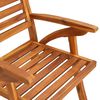 vidaXL Garden Chair Set of 6 Brown Solid acacia wood Standard Durable