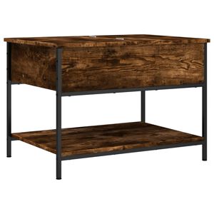 vidaXL Coffee Table Smoked oak Engineered wood, metal