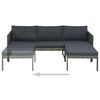 vidaXL Garden Lounge Set Grey PE rattan Large Modular