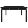 vidaXL Garden Table Black Solid Pine Wood Medium Durable Garden Table