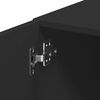 vidaXL Slim Storage Cabinet Black Engineered Wood Slim