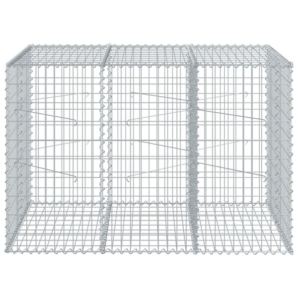 vidaXL Gabion Basket Silver Galvanized iron wire Large Durable