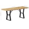 vidaXL Bench Various wood tones Reclaimed wood, Powder-coated iron 43 in