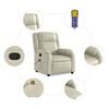 vidaXL Massage Recliner Chair Cream