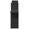 vidaXL Wall Shelf Black Engineered Wood Wall Shelf Rectangular Modern