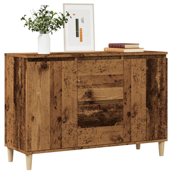 vidaXL Sideboard Old wood Engineered wood, solid eucalyptus wood Medium