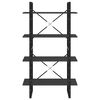 vidaXL Book Cabinet Grey Engineered wood, metal 4-Tier Book Cabinet