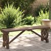 vidaXL Garden Bench Burnt Wood Solid Fir Wood 45.3 in Durable