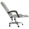 vidaXL Massage Office Chair Light gray Velvet, metal, plywood Medium