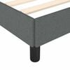vidaXL Bed Frame Dark gray 100% polyester, plywood, engineered wood Twin