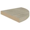 vidaXL Corner Shelf Oak Honeycomb MDF, metal 13.8 in x 13.8 in x 1.5 in