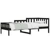 vidaXL Day Bed Black Solid Pine Wood 80.1 in x 34.6 in x 27.0 in