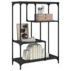 vidaXL Bookshelf Black Engineered wood and steel 31.9 x 14.2 x 45.3 in