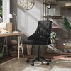 vidaXL Swivel Dining Chair Black Velvet