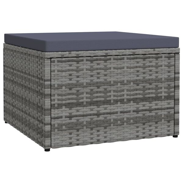 vidaXL Garden Footstool Grey, Dark Grey