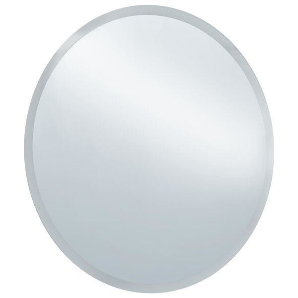 vidaXL Bathroom Mirror Silver Glass 27.6 in Lights Bathroom Mirror