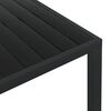 vidaXL Garden Dining Table Black Aluminum and WPC Large