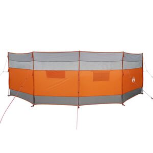 vidaXL Camping Windbreak Grey and Orange 200.8x60.2" Waterproof