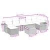 vidaXL Garden Sofa Set Black and Cream White