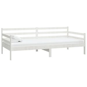 vidaXL Day Bed White Solid pine wood 35.4 x 78.7 in