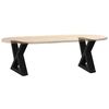 vidaXL Coffee Table Leg Black Powder-coated steel Standard