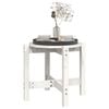 vidaXL Coffee Table White Solid pine wood Small Coffee Table Round