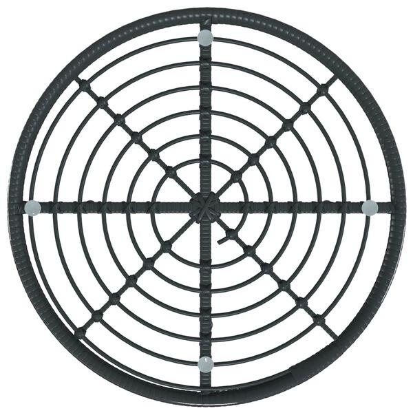 vidaXL Dining Table Black Steel 31.5 in Durable Dining Table Round