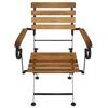 vidaXL Folding Chair Set of 4 Brown and Black