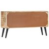 vidaXL Sideboard Natural wood with brown and black tones Solid Mango Wood