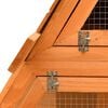 vidaXL Rabbit Hutch Brown Solid Pine Wood 60.0 x 50.4 x 42.5 in
