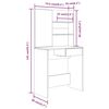 vidaXL Dressing Table Grey Sonoma Engineered Wood, Acrylic Medium