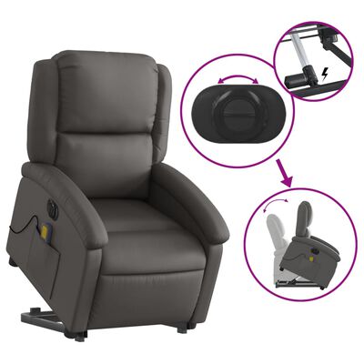 Recliner with headrest and memory-function insets showing mechanism and folding options.