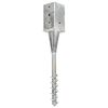 vidaXL Ground Spikes 6 pcs Silver 3.1x3.1x22.4" Galvanised Steel