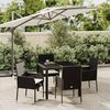 vidaXL Garden Dining Set Black, Cream White