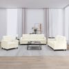 vidaXL Sofa Set Cream Velvet (100% polyester), metal, plywood Large