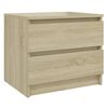 vidaXL Bed Cabinet Set of 2 Sonoma oak Engineered wood Standard
