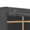 vidaXL Wardrobe Gray 60% Cotton, 40% Polyester Fabric, Solid Fir Wood
