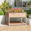 vidaXL Planter Natural Pine Solid pinewood Suitable for a garden or patio