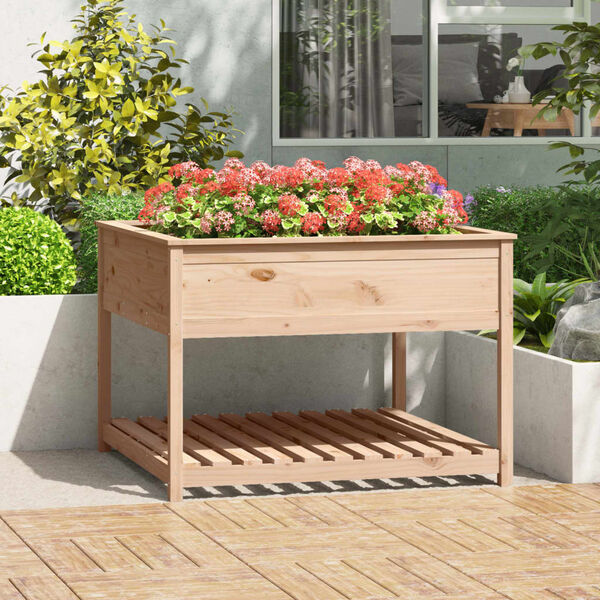 vidaXL Planter Natural Pine Solid pinewood Suitable for a garden or patio