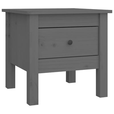 vidaXL Side Tables 2 pcs Gray 15.7"x15.7"x15.4" Solid Wood Pine