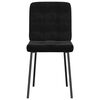 vidaXL Dining Chair Set of 2 Black Velvet (100% polyester), plywood, metal