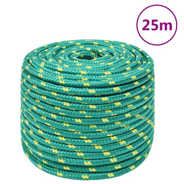 vidaXL Boat Rope Green 0.47 " 82.0 ' Polypropylene