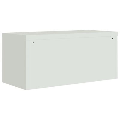 vidaXL File Cabinet Light Gray 35.4"x15.7"x51.2" Steel