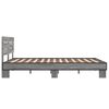 vidaXL Bed Frame Gray Sonoma Engineered wood, metal, plywood Double