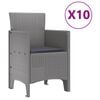 vidaXL Garden Dining Set with Cushion 11 pcs Light grey and Anthracite