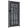 vidaXL Garden Gate Anthracite 39.4x68.9" Steel Bamboo Design