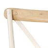 vidaXL Cross Chair Set of 6 White Solid mango wood, steel