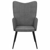 vidaXL Relaxing Chair Dark Grey Fabric (100% polyester), Steel Medium